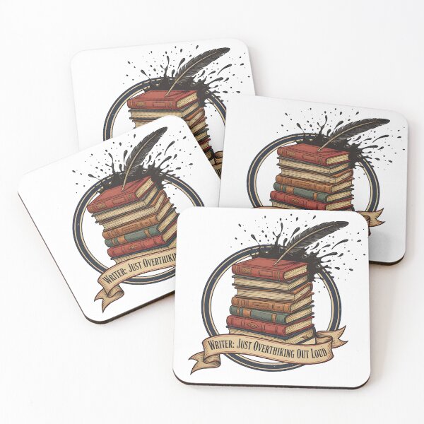Item preview, Writer Overthinking – Vintage Book Stack Design for Authors designed and sold by Fuechse.