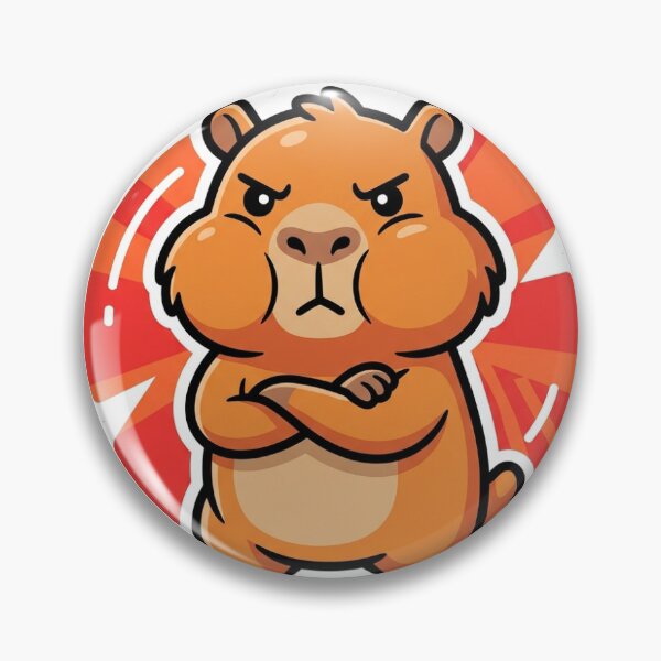 Item preview, Angry but Cute Capybara with Crossed Arms designed and sold by LambeLab.