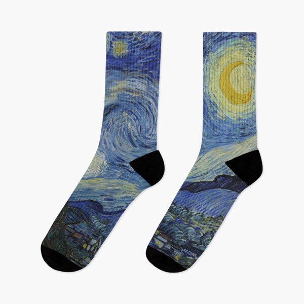 Item preview, The Starry Night by Vincent van Gogh – Moon and Stars Post Impressionist Art Print designed and sold by artofuniverse.