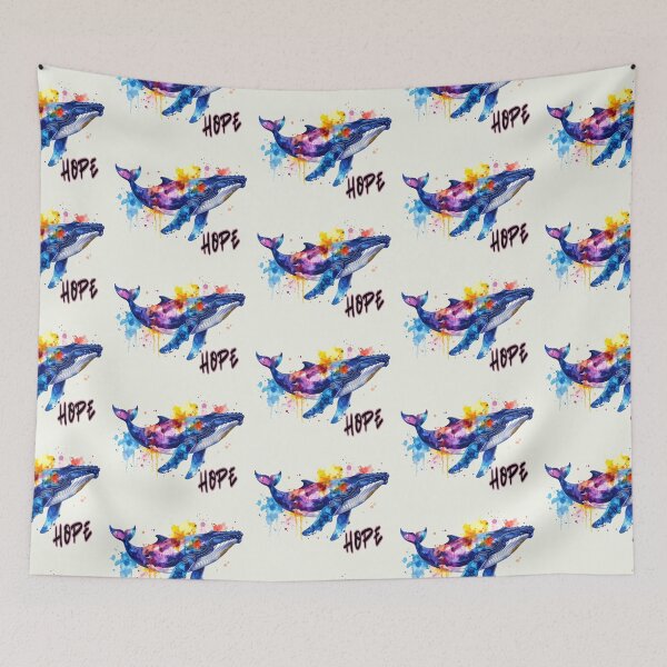 Item preview, Hope, the humpback whale in the Baltic Sea near Poel, in colorful print designed and sold by LiskoDesign.
