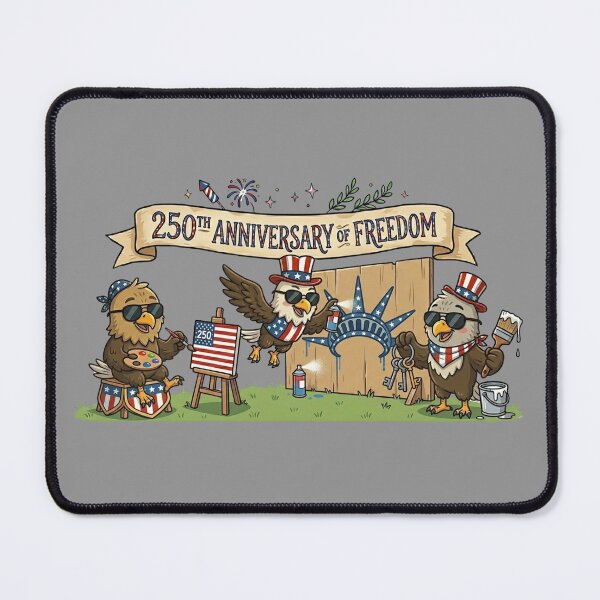 Item preview, 250th Anniversary Freedom Artistic Eagles Painting USA Flag Graffiti Patriotic Cartoon 4th of July American Eagle Design designed and sold by BreezifyDesignStudio.