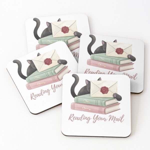 Item preview, Reading Your Mail — Nosy Cat Letter Cozy Mystery Tee designed and sold by kosimazaki.