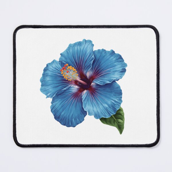 Item preview, Blue hibiscus flower watercolor painting designed and sold by uunaa.