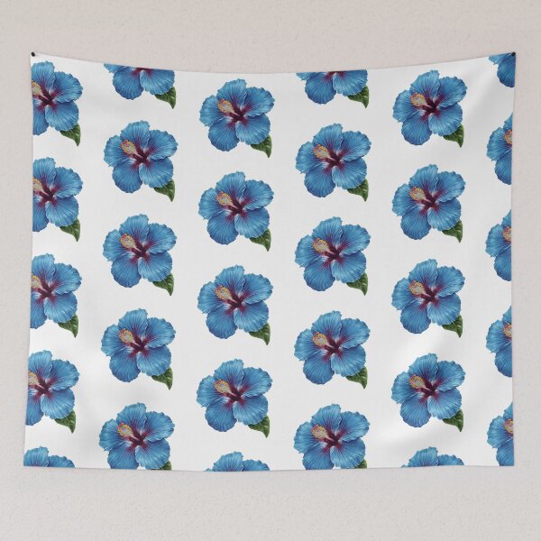 Item preview, Blue hibiscus flower watercolor painting   designed and sold by uunaa.