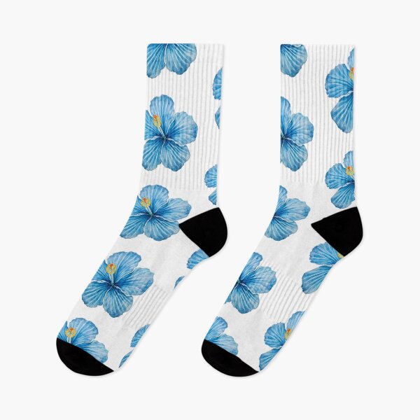 Item preview, Blue hibiscus flower watercolor painting  designed and sold by uunaa.