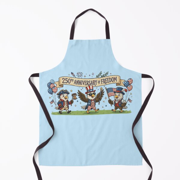 Item preview, 250th Anniversary of Freedom Parade Eagles Liberty Bell Patriotic Cartoon 4th of July USA Celebration American Eagle Design designed and sold by BreezifyDesignStudio.