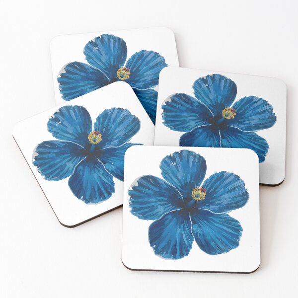 Item preview, Blue hibiscus flower watercolor painting  designed and sold by uunaa.