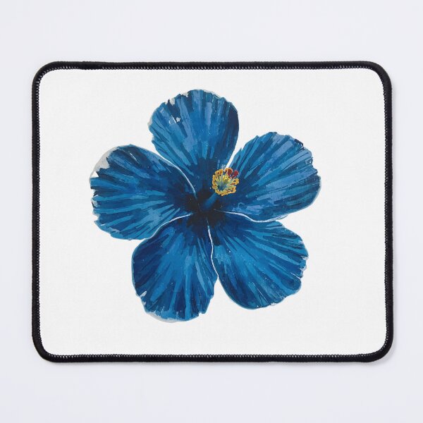 Item preview, Blue hibiscus flower watercolor painting designed and sold by uunaa.