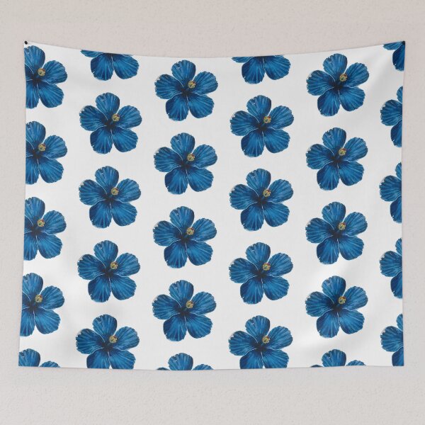 Item preview, Blue hibiscus flower watercolor painting  designed and sold by uunaa.