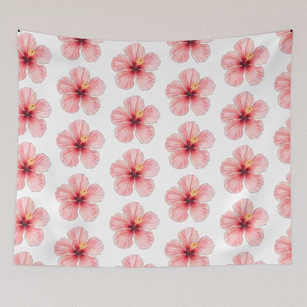 Item preview, Pink hibiscus flower watercolor painting  designed and sold by uunaa.