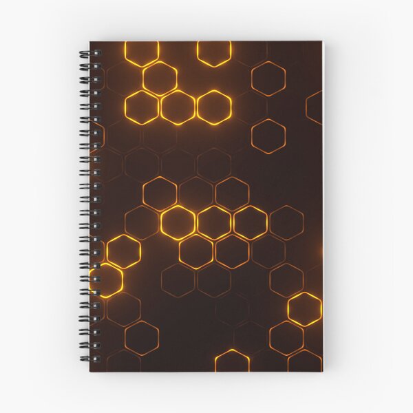 Item preview, Glowing Golden Hexagonal Honeycomb Network Pattern designed and sold by Gisleyson.