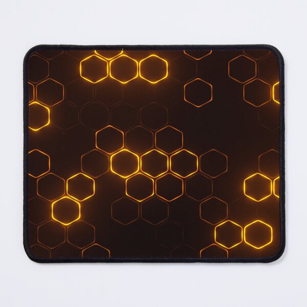 Item preview, Glowing Golden Hexagonal Honeycomb Network Pattern designed and sold by Gisleyson.