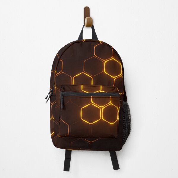 Item preview, Glowing Golden Hexagonal Honeycomb Network Pattern designed and sold by Gisleyson.