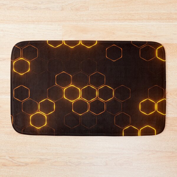 Item preview, Glowing Golden Hexagonal Honeycomb Network Pattern designed and sold by Gisleyson.