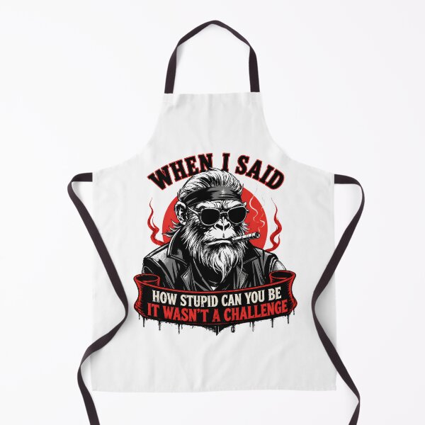Item preview, When I Said How Stupid Can You Be Savage Biker Monkey Funny Sarcastic Design designed and sold by LunaMagicStudio.