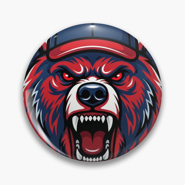 Item preview, Angry Blue Bear Baseball Player Sports Mascot designed and sold by Pandora´s Box.