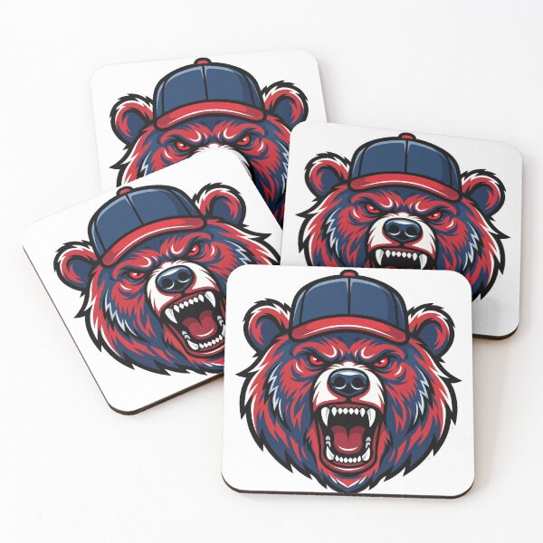 Item preview, Angry Blue Bear Baseball Player Sports Mascot designed and sold by Pandora´s Box.