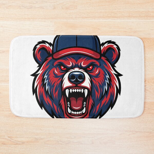 Item preview, Angry Blue Bear Baseball Player Sports Mascot designed and sold by Pandora´s Box.