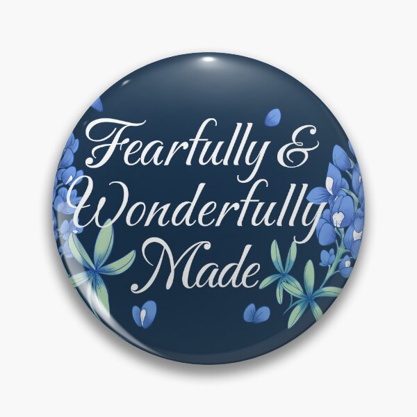 Item preview, Fearfully & Wonderfully Made/Bluebonnet typography designed and sold by Britton Tidwell.