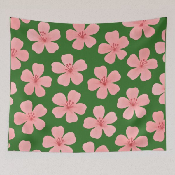 Item preview, Little pink hibiscus flowers designed and sold by uunaa.