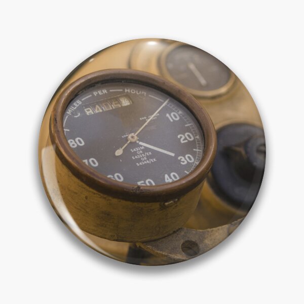 Item preview, Vintage Motorcycle Speedometer And Gauge Close-Up On Rusty Yellow Classic Bike Dashboard designed and sold by Nmallia.