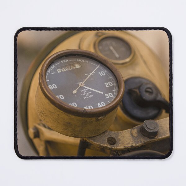 Item preview, Vintage Motorcycle Speedometer And Gauge Close-Up On Rusty Yellow Classic Bike Dashboard designed and sold by Nmallia.