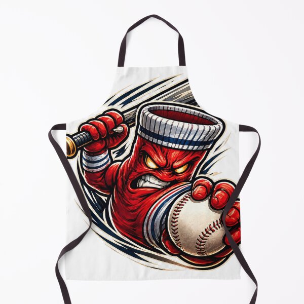 Item preview, Angry Red Sock Baseball Player Sports Mascot designed and sold by Pandora´s Box.