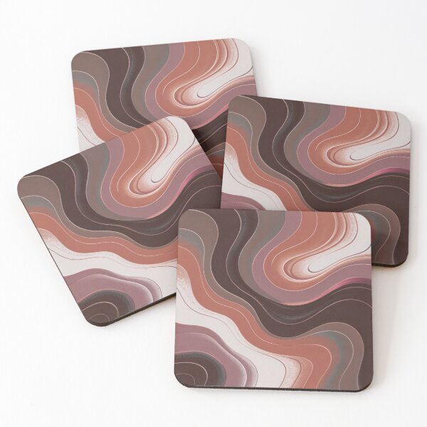 Item preview, Boho Minimalist Marble Waves Brown Burnt Orange Terracotta designed and sold by LEILA ART SPACE.