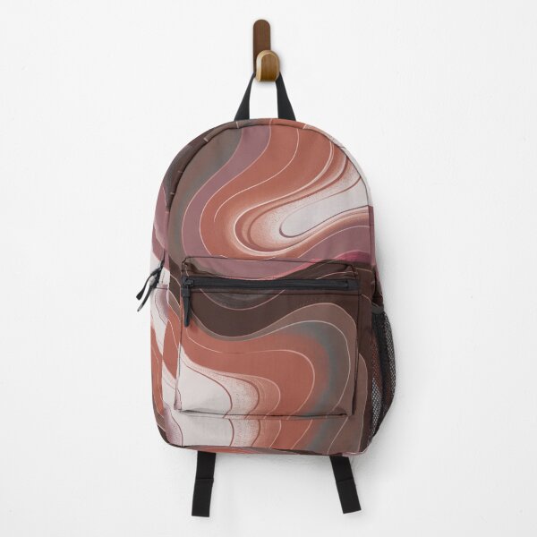 Item preview, Boho Minimalist Marble Waves Brown Burnt Orange Terracotta designed and sold by LEILA ART SPACE.