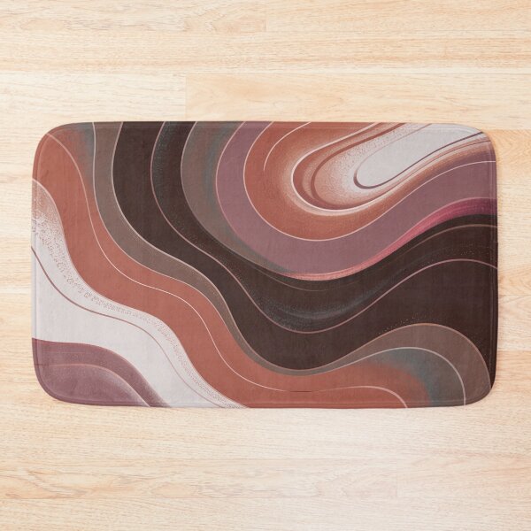 Item preview, Boho Minimalist Marble Waves Brown Burnt Orange Terracotta designed and sold by LEILA ART SPACE.