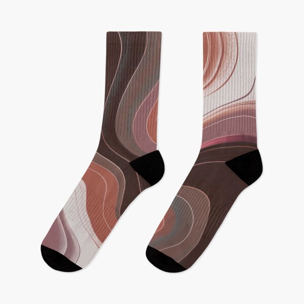 Item preview, Boho Minimalist Marble Waves Brown Burnt Orange Terracotta designed and sold by LEILA ART SPACE.