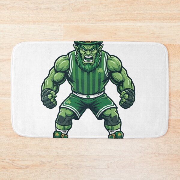 Item preview, Angry Leprechaun Basketball Player Sports Mascot designed and sold by Pandora´s Box.