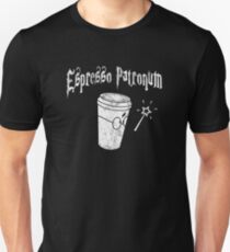 ESPRESSO PATRONUM WIZARD'S COFFEE DISTRESSED VINTAGE Slim Fit T-Shirt