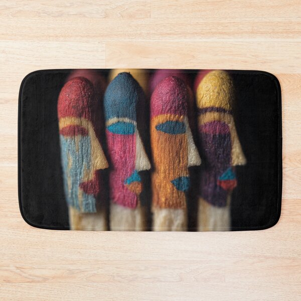 Item preview, Colorful Match Heads Human Faces – Creative Surreal Matchstick Art Design designed and sold by WordPlayStudio.