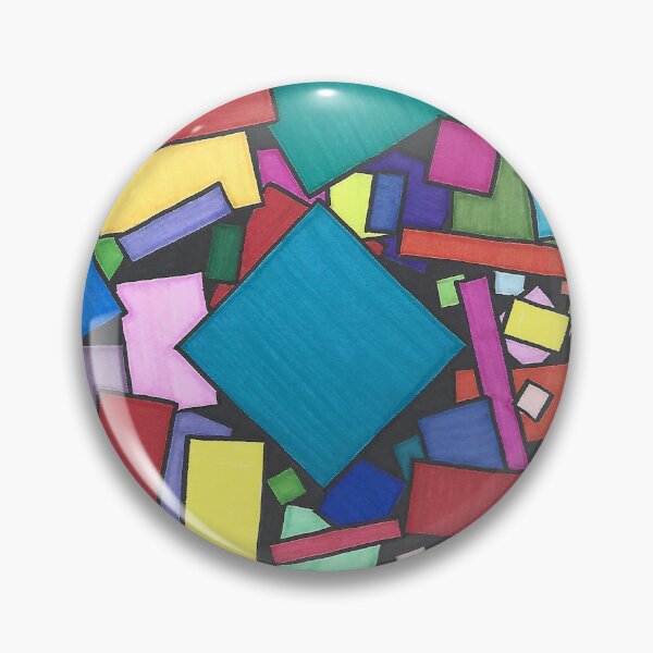 Item preview, Seeing Squares - Hand Drawn Bright Geometric Square Pattern designed and sold by AJPrettyObscene.