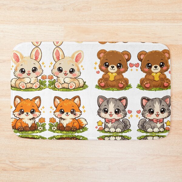 Item preview, Meadow Friends Quartet designed and sold by inkioboutique.