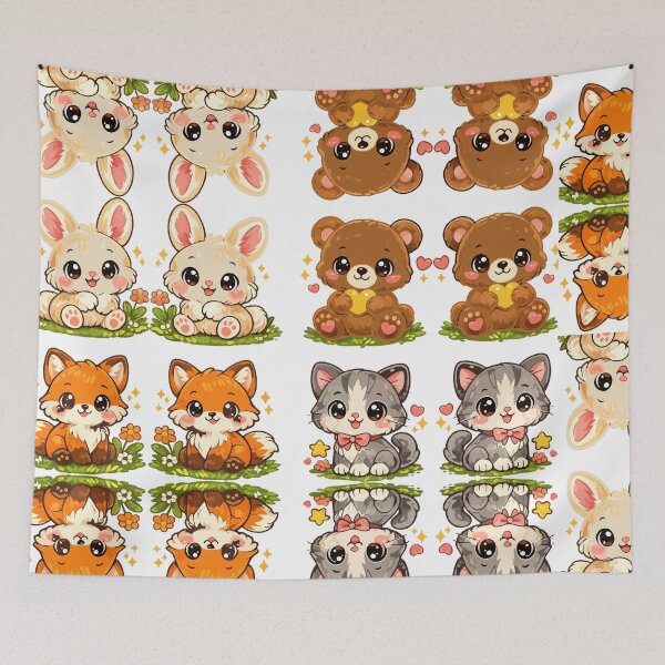 Item preview, Meadow Friends Quartet designed and sold by inkioboutique.