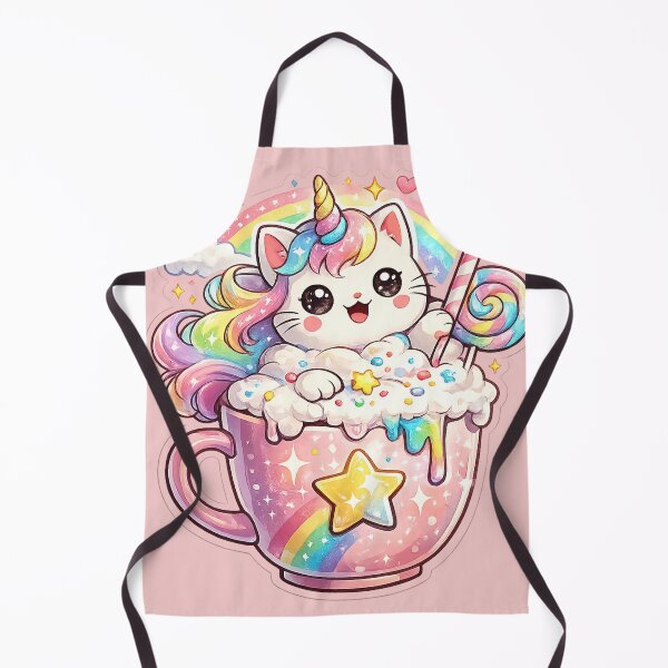 Item preview, Cute Unicorn Cat Rainbow Mug Sticker – Kawaii Fantasy Cat Sticker designed and sold by DrizzyV.