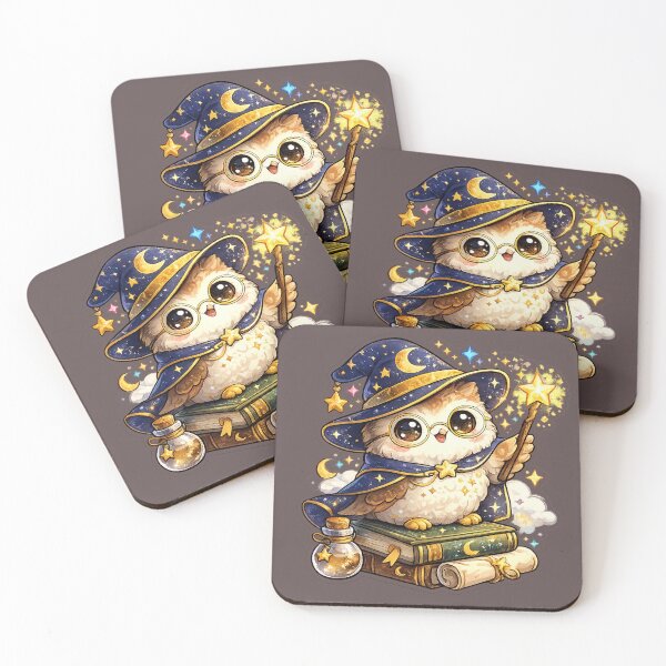 Item preview, Cute Wizard Owl Sticker – Magical Fantasy Owl Vinyl Sticker designed and sold by DrizzyV.