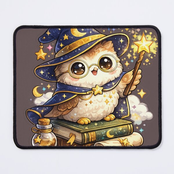 Item preview, Cute Wizard Owl Sticker – Magical Fantasy Owl Vinyl Sticker designed and sold by DrizzyV.