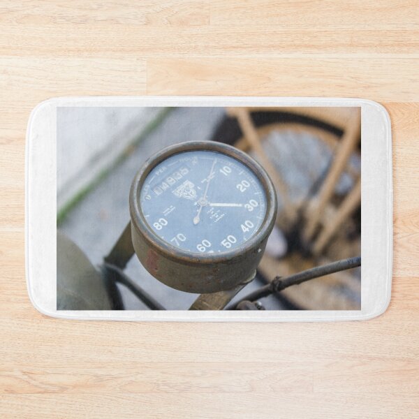 Item preview, Vintage Motorcycle Speedometer And Gauge Close-Up On Rusty Yellow Classic Bike Dashboard designed and sold by Nmallia.