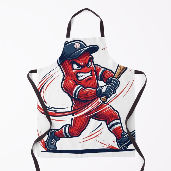 Item preview, Angry Red Sock Baseball Player Sports Mascot designed and sold by Pandora´s Box.