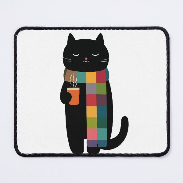 Item preview, Cute Black Cat Drinking Coffee designed and sold by OlhaDreamArt.