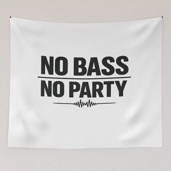 Item preview, No Bass No Party designed and sold by  ZenRave Designs.