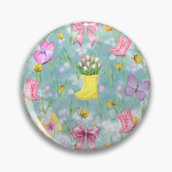 Item preview, Rain boots, Flowers and Butterflies  designed and sold by LinaVP.