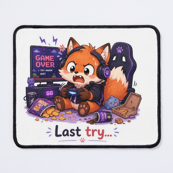 Item preview, Fox Gamer Last Try Rage Quit Moment designed and sold by Sadia Jannat.