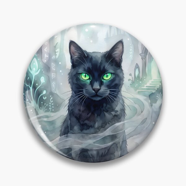 Item preview, Mystical Black Cat Felis Catus Spirit Forest designed and sold by RubisLeaf.