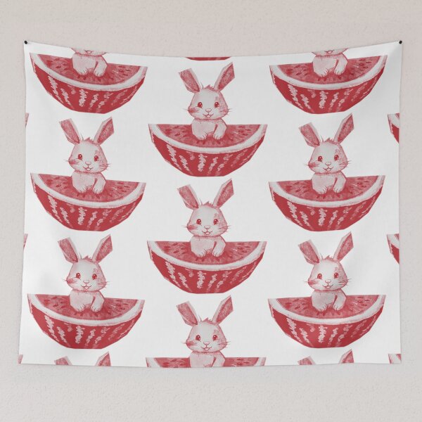 Item preview, Cute Bunny Inside Watermelon designed and sold by kinpirks.