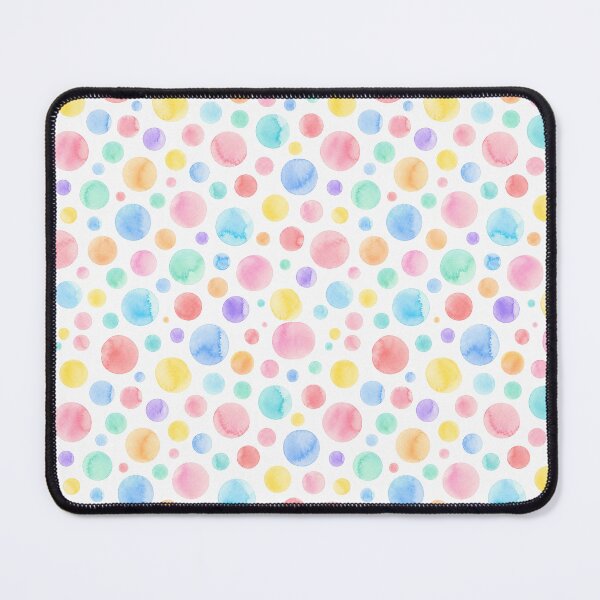 Item preview, Random Multicolour Pastel Watercolour Polkadots on White designed and sold by Autistamatic.