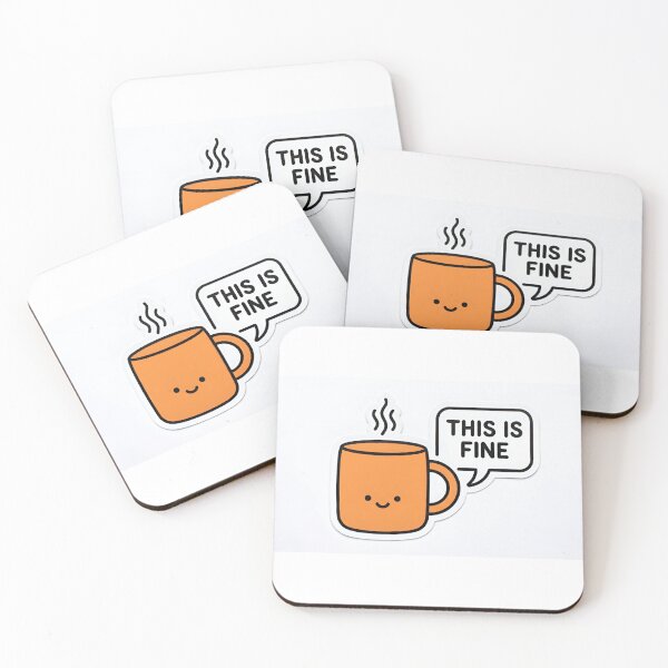 Item preview, This Is Fine Coffee Mug Sticker designed and sold by Bitor.